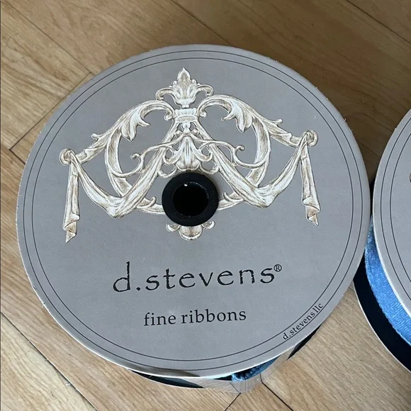 D. Stevens Luxurious blue Velvet Ribbon price is for 2 rolls. - Picture 2 of 4